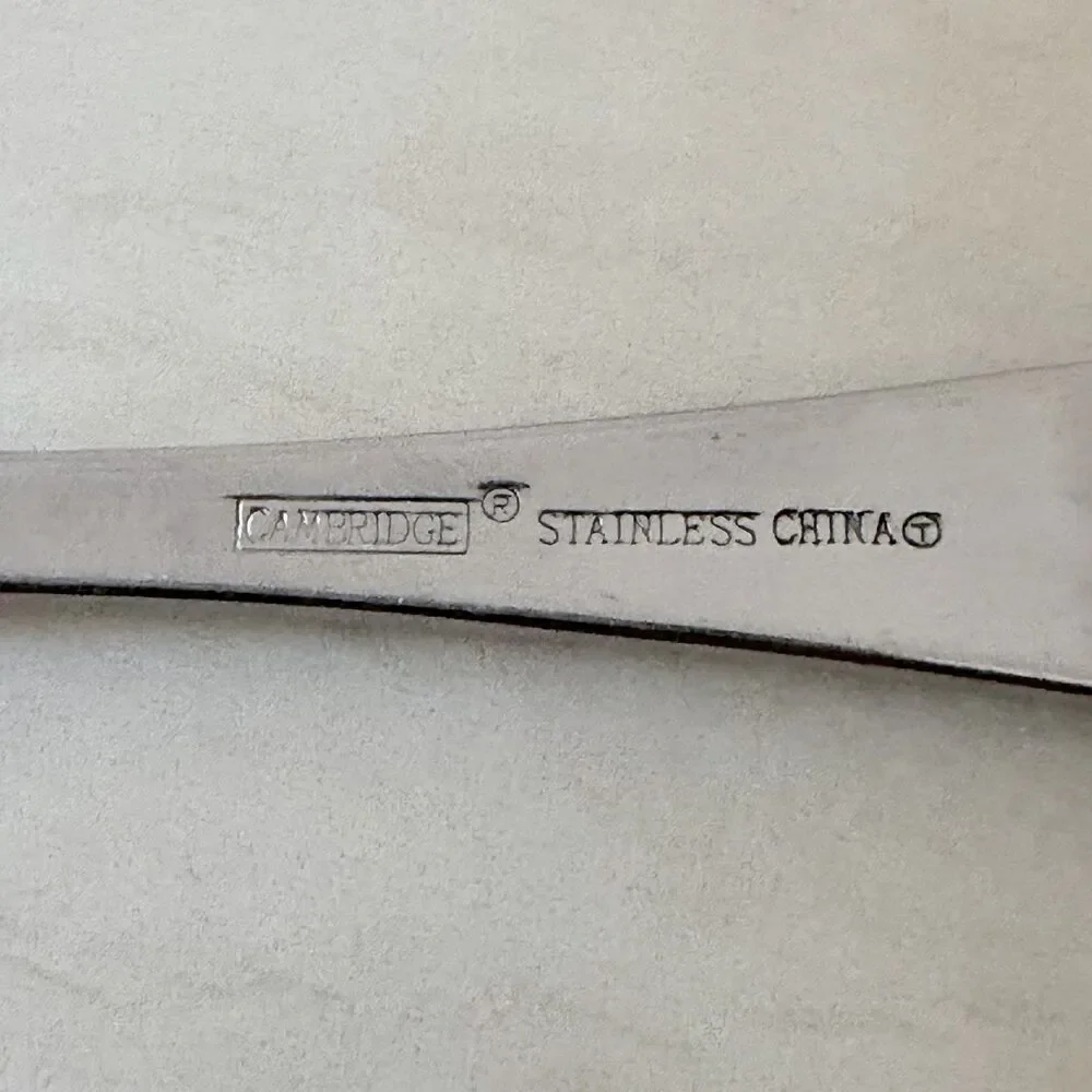 3pc Cambridge Cherish Dinner Knife and Spoons Stainless Frosted Handle